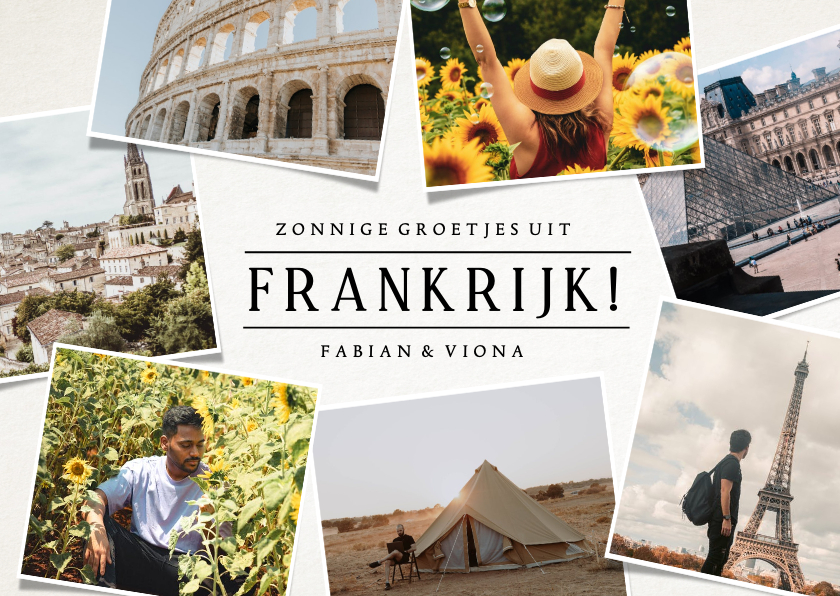 Fotokaarten - Fotokaart met 7 foto's - vakantiekaart groetjes uit