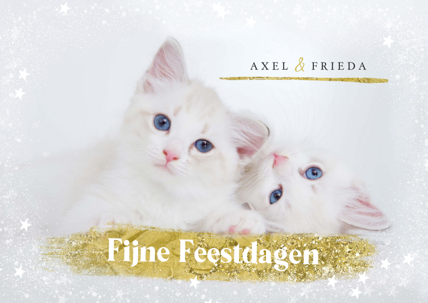Fotokaart met foto en gouden glitter elementen - Fotokaarten Fotokaarten - Fotokaart met foto en gouden glitter elementen