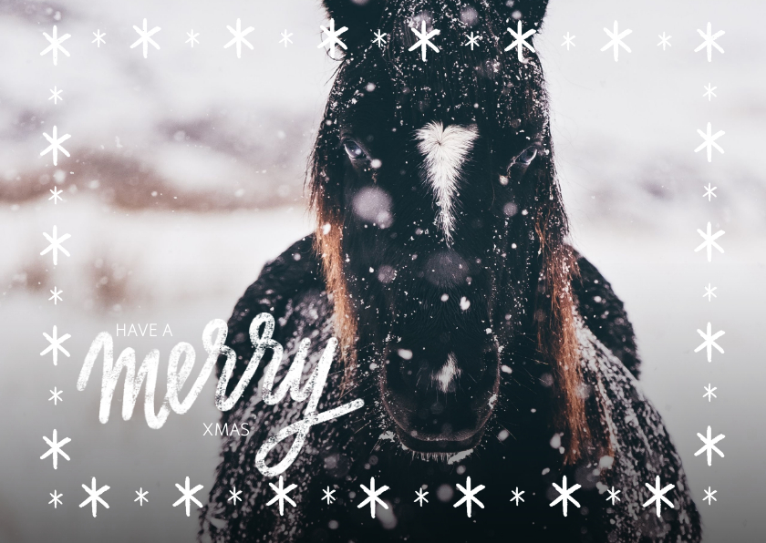 Fotokaart met sterren kader en merry xmas - Fotokaarten Fotokaarten - Fotokaart met sterren kader en merry xmas