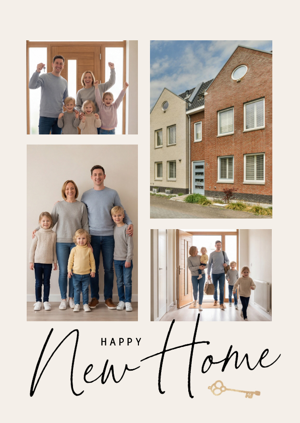 Fotokaarten - Fotokaart new home verhuisd nieuwe woning sleutel