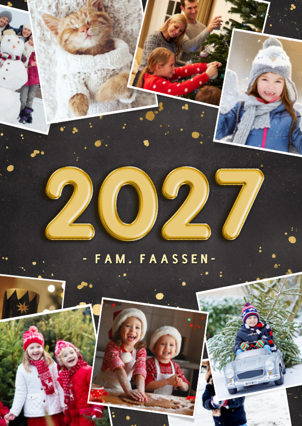 Fotokaart nieuwjaarskaart fotocollage en 2027 - Fotokaarten Fotokaarten - Fotokaart nieuwjaarskaart fotocollage en 2027