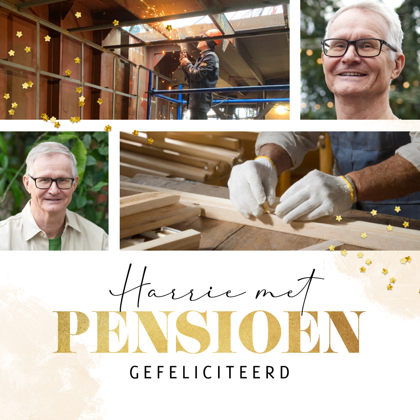 Fotokaart pensioen gefeliciteerd bedankt medewerker - Fotokaarten Fotokaarten - Fotokaart pensioen gefeliciteerd bedankt medewerker