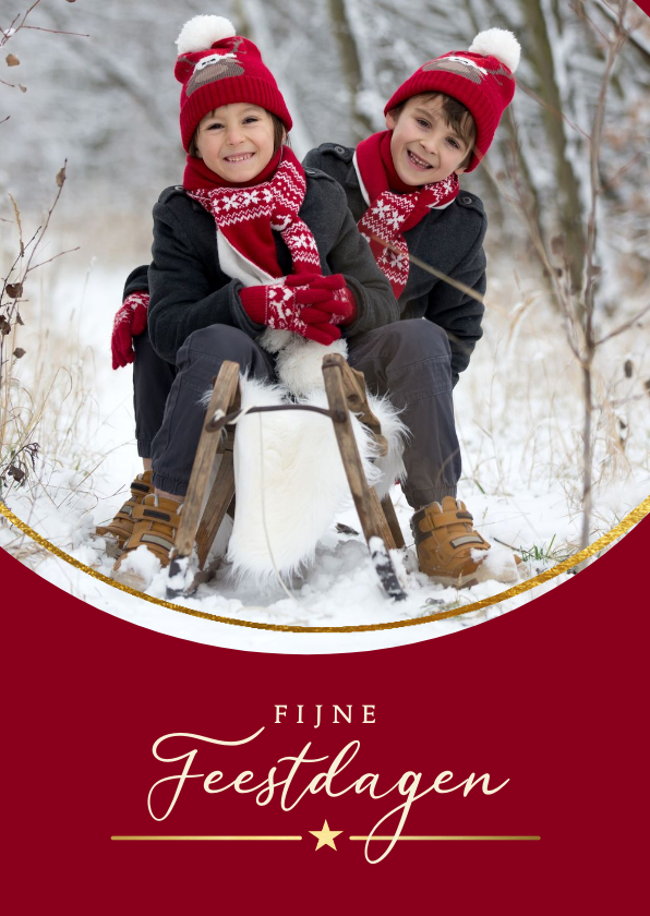 Fotokaart ronde foto 'fijne feestdagen' - Fotokaarten Fotokaarten - Fotokaart ronde foto 'fijne feestdagen'