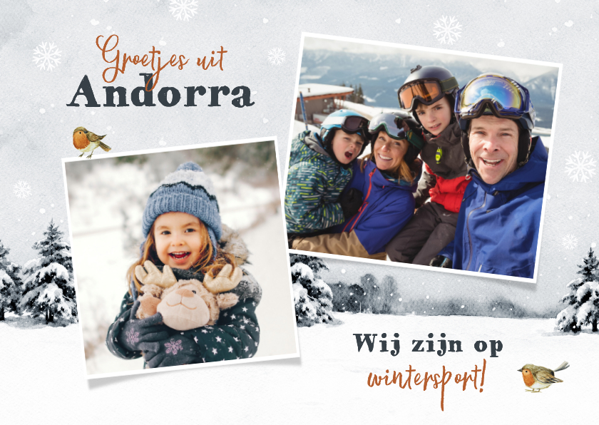 Fotokaarten - Fotokaart vakantie ansichtkaart wintersport winter sneeuw