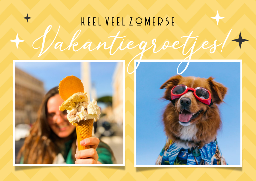 Fotokaarten - Fotokaart vakantie met 2 eigen foto's