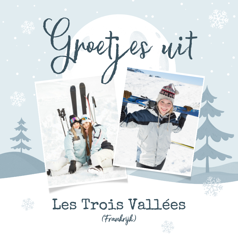 Fotokaarten - Fotokaart vakantie wintersport winter bergen sneeuw