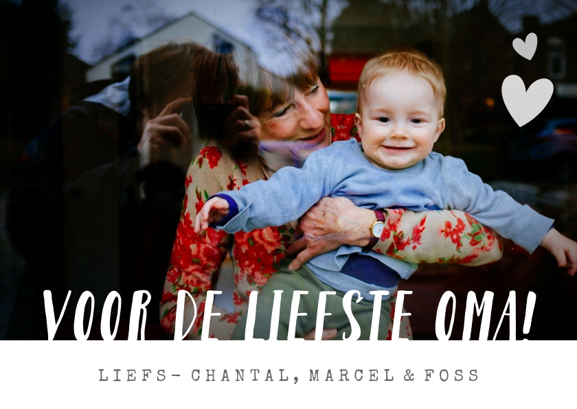 Fotokaart voor de liefste oma met foto - Fotokaarten Fotokaarten - Fotokaart voor de liefste oma met foto