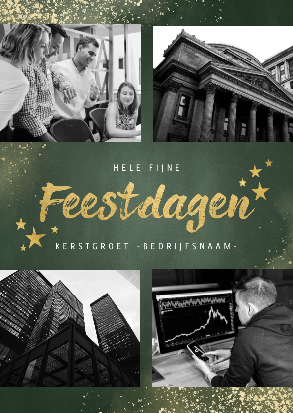Fotokaart zakelijk met foto's en goud - Fotokaarten Fotokaarten - Fotokaart zakelijk met foto's en goud
