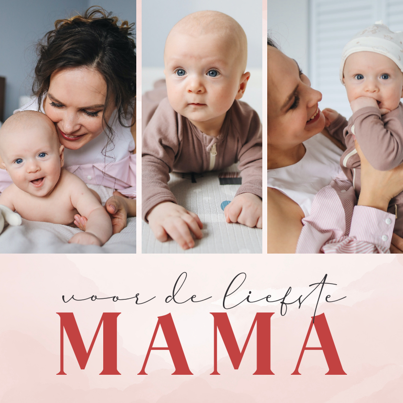 Fotokaarten - Fotokaartje met fotocollage voor de liefste mama