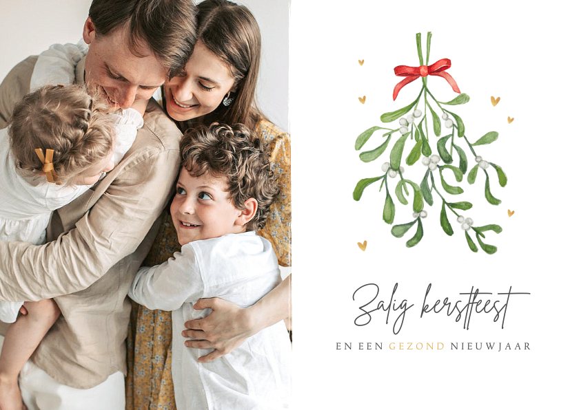 Kerstkaart christelijk zalig kerstfeest maretak mistletoe - Fotokaarten Fotokaarten - Kerstkaart christelijk zalig kerstfeest maretak mistletoe