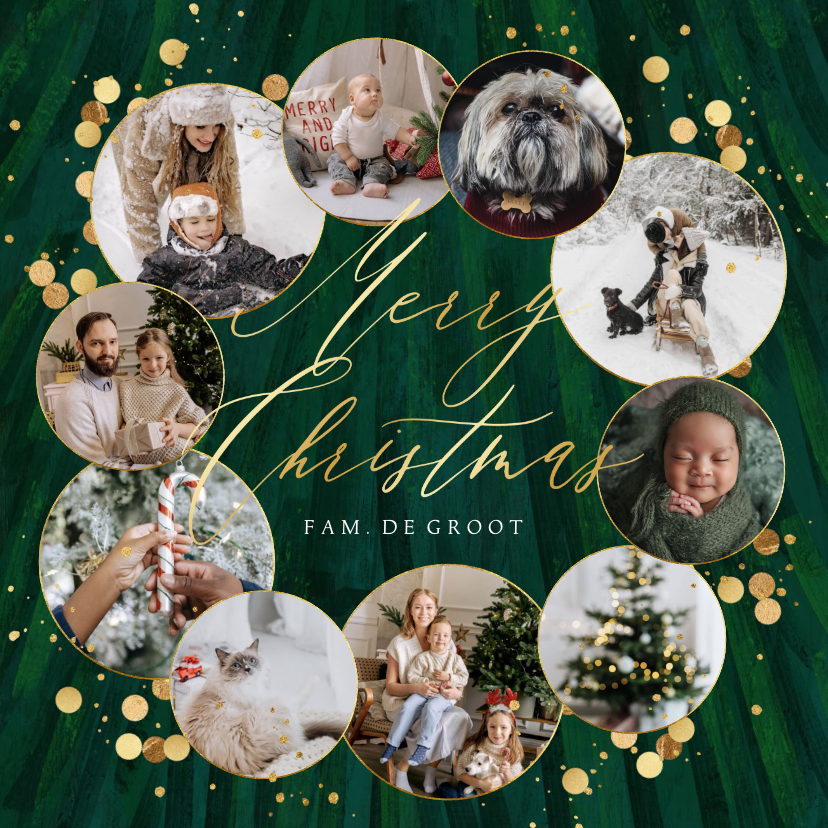 Sprankelende foto collage kaart kerstmis - Fotokaarten Fotokaarten - Sprankelende foto collage kaart kerstmis