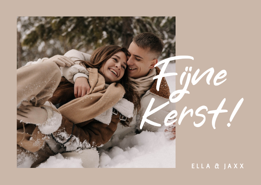 Stijlvolle fotokaart Fijne Kerst - Fotokaarten Fotokaarten - Stijlvolle fotokaart Fijne Kerst