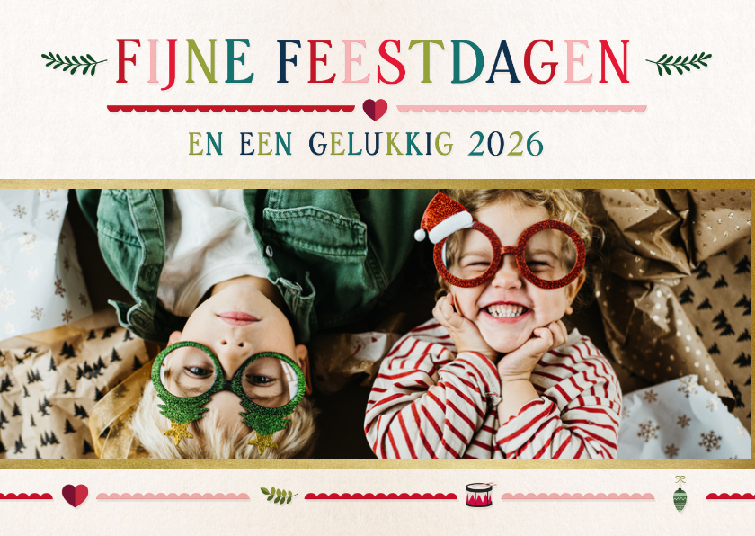 Vintage fotokaart met eigen foto en gekleurde letters - Fotokaarten Fotokaarten - Vintage fotokaart met eigen foto en gekleurde letters