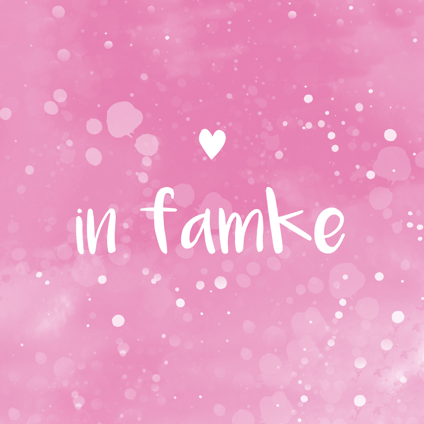Fryske felicitatie kaart geboorte famke - Fryske kaartsjes Fryske kaartsjes - Fryske felicitatie kaart geboorte famke