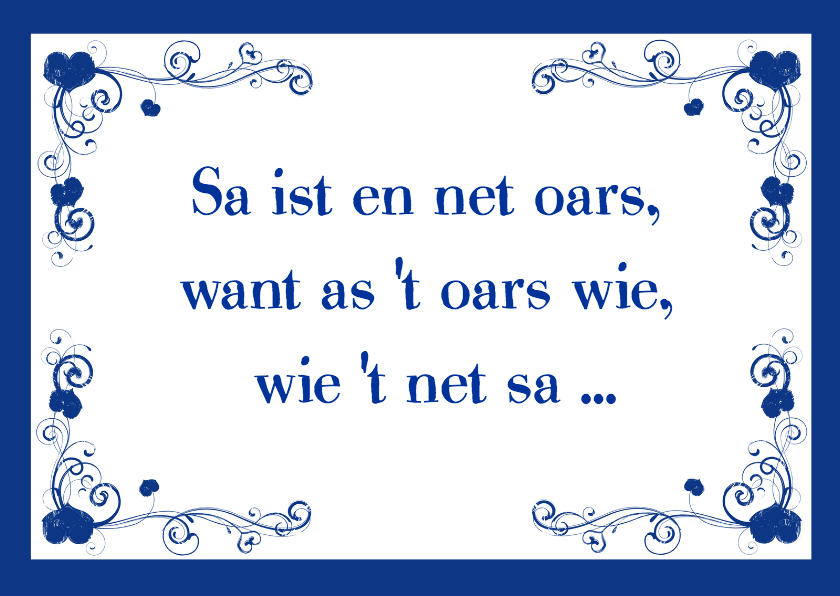 Fryske kaartsjes - Sa is it en net oars