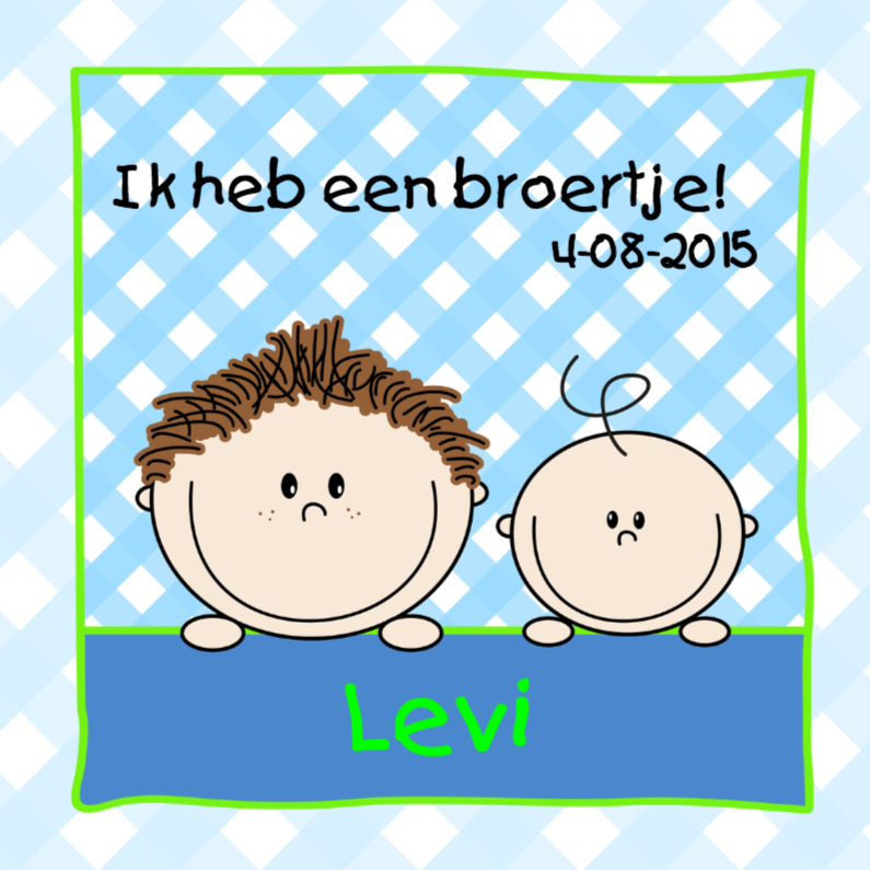 Baby Jongen heeft broertje - Geboortekaartjes Geboortekaartjes - Baby Jongen heeft broertje