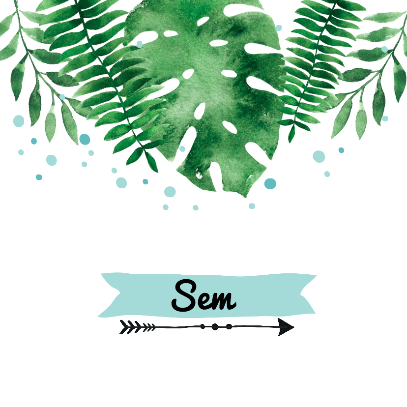 Bohemian geboortekaartje stoer Sem - Geboortekaartjes Geboortekaartjes - Bohemian geboortekaartje stoer Sem