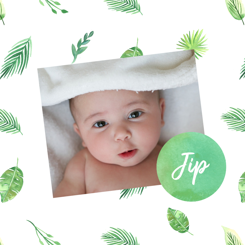 Botanisch geboortekaartje eigen foto - Geboortekaartjes Geboortekaartjes - Botanisch geboortekaartje eigen foto