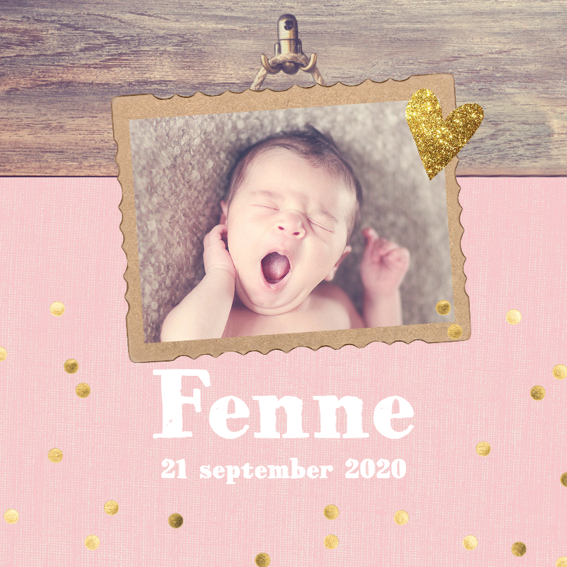 Confetti geboortekaartje - Geboortekaartjes Geboortekaartjes - Confetti geboortekaartje