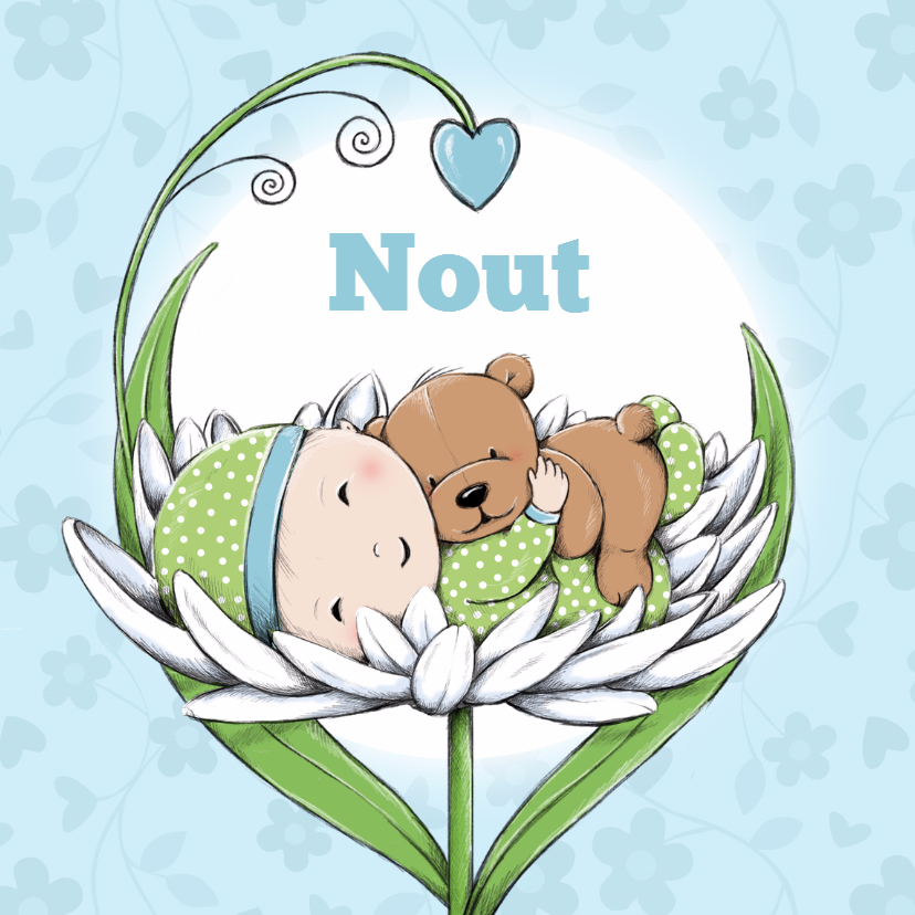 Geboorte baby Nout en beer IH - Geboortekaartjes Geboortekaartjes - Geboorte baby Nout en beer IH