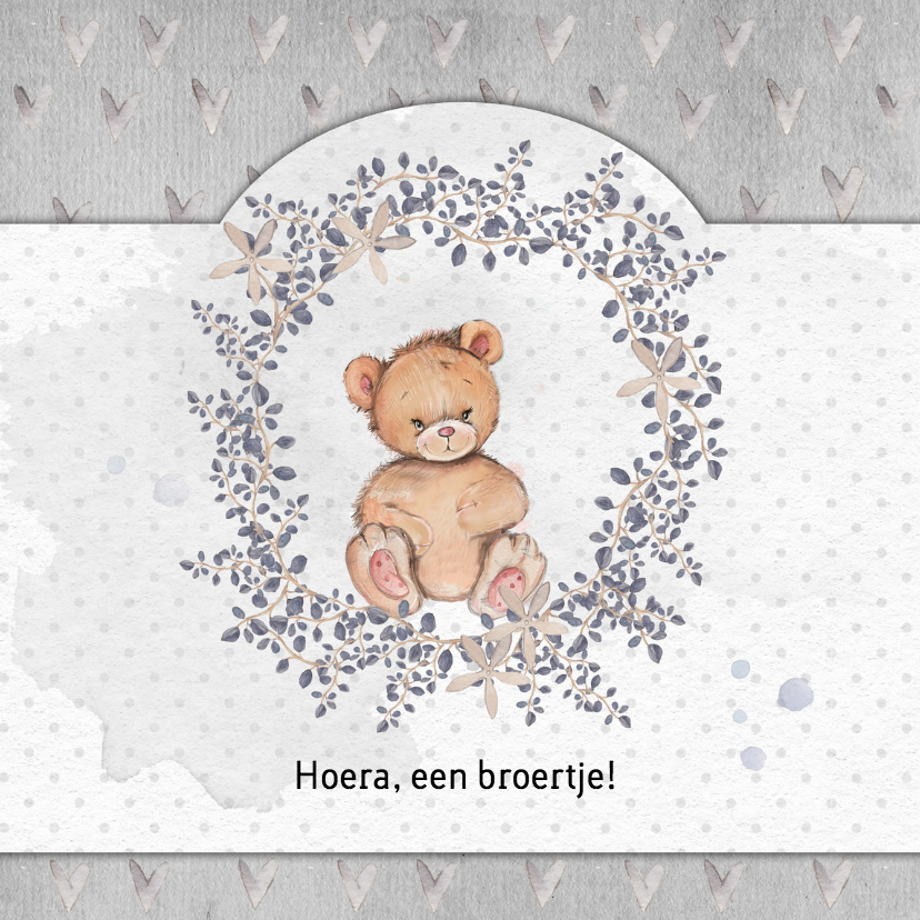 Geboorte beer, broer, 3e kindje - Geboortekaartjes Geboortekaartjes - Geboorte beer, broer, 3e kindje