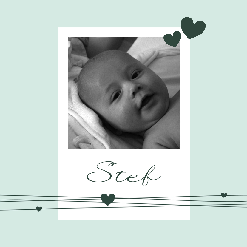 Geboorte - Foto, jongen, hart - Geboortekaartjes Geboortekaartjes - Geboorte - Foto, jongen, hart