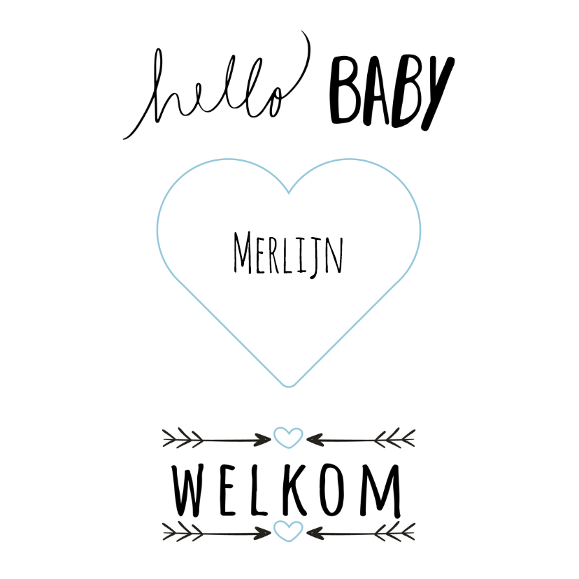 Geboorte Hello Baby - Geboortekaartjes Geboortekaartjes - Geboorte Hello Baby