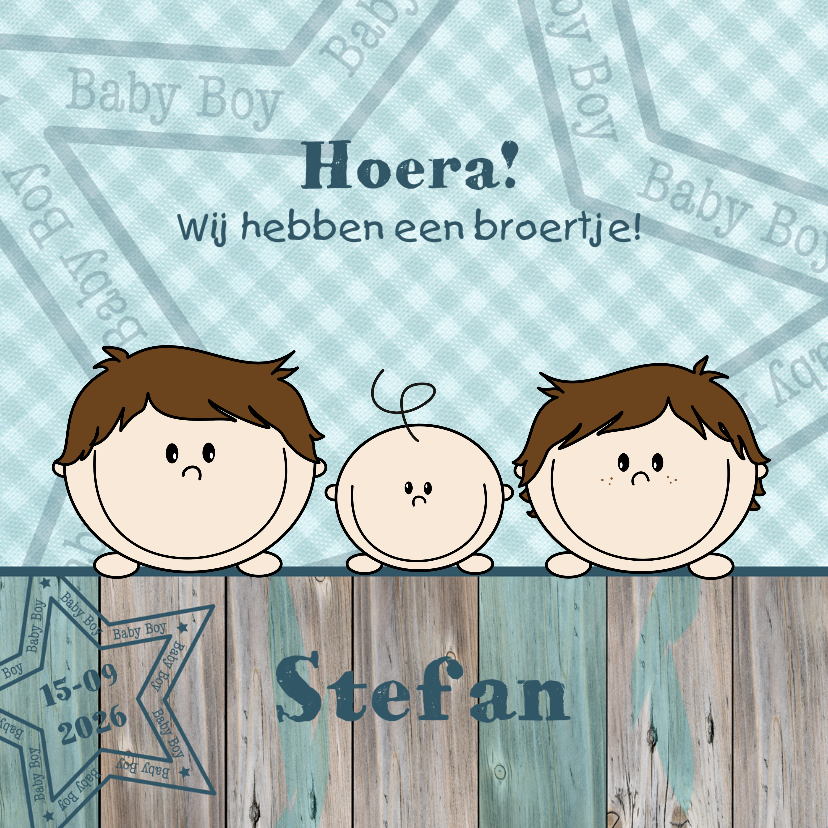 Geboorte lief stoer broertje - Geboortekaartjes Geboortekaartjes - Geboorte lief stoer broertje