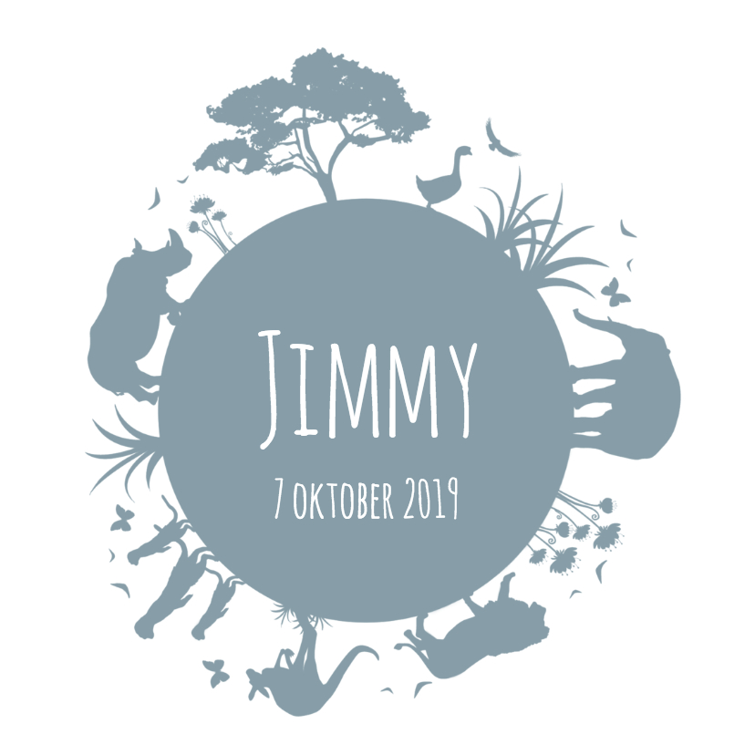 Geboorte silhouet jimmy - B - Geboortekaartjes Geboortekaartjes - Geboorte silhouet jimmy - B