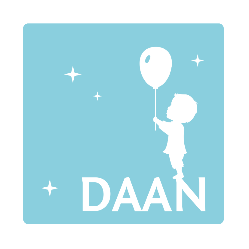 Geboorte Silhouet Jongen Ballon - Geboortekaartjes Geboortekaartjes - Geboorte Silhouet Jongen Ballon