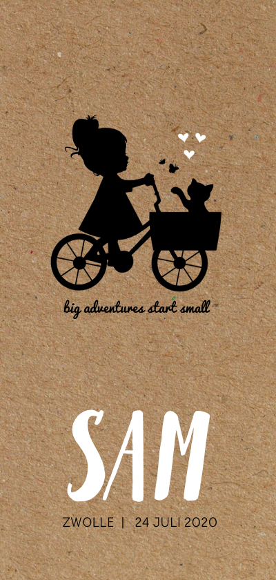 Geboorte silhouet sam - B - Geboortekaartjes Geboortekaartjes - Geboorte silhouet sam - B