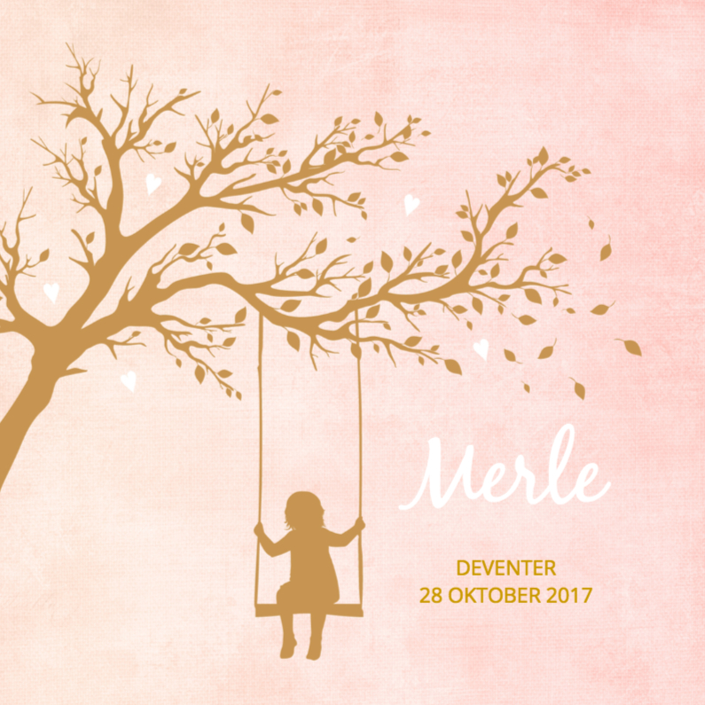 Geboorte silhouette merle - B - Geboortekaartjes Geboortekaartjes - Geboorte silhouette merle - B
