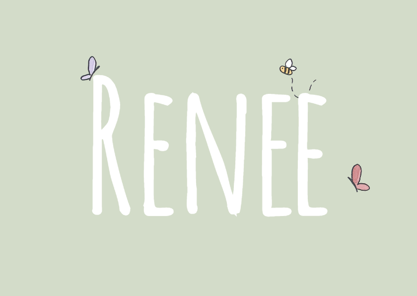 Geboortekaart Beestjes Renee LFZ - Geboortekaartjes Geboortekaartjes - Geboortekaart Beestjes Renee LFZ
