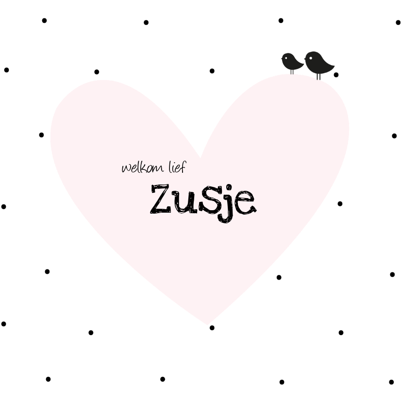 Geboortekaart Birdi zusje - Geboortekaartjes Geboortekaartjes - Geboortekaart Birdi zusje
