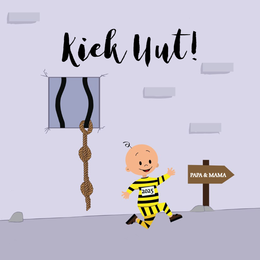 Geboortekaart kiek uut - Geboortekaartjes Geboortekaartjes - Geboortekaart kiek uut