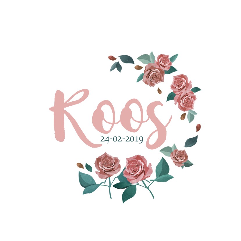 Geboortekaart met rozen - Geboortekaartjes Geboortekaartjes - Geboortekaart met rozen