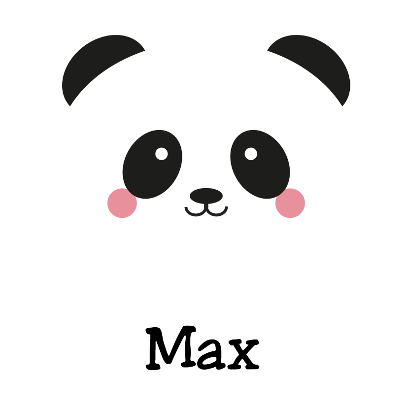 Geboortekaart Panda - Geboortekaartjes Geboortekaartjes - Geboortekaart Panda