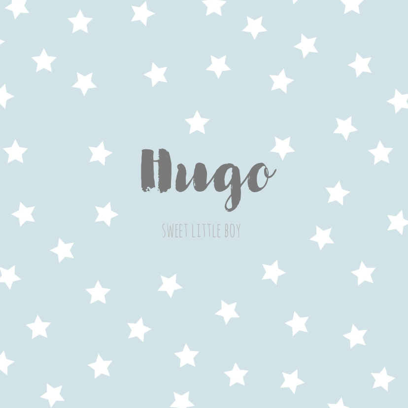Geboortekaart sterren blauw - BC - Geboortekaartjes Geboortekaartjes - Geboortekaart sterren blauw - BC