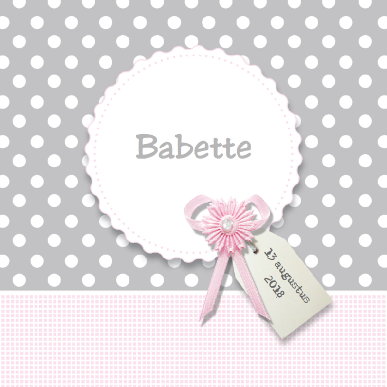 Geboortekaartje Babette - LOVZ - Geboortekaartjes Geboortekaartjes - Geboortekaartje Babette - LOVZ