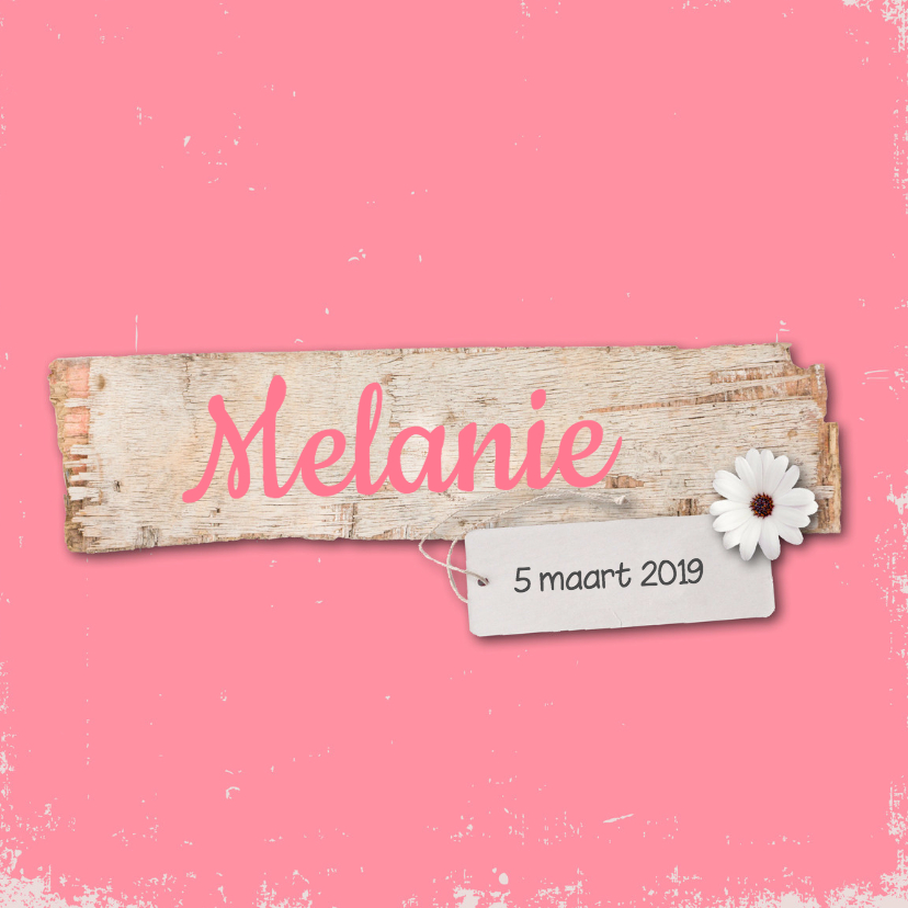Geboortekaartje-bloem-Melanie - Geboortekaartjes Geboortekaartjes - Geboortekaartje-bloem-Melanie