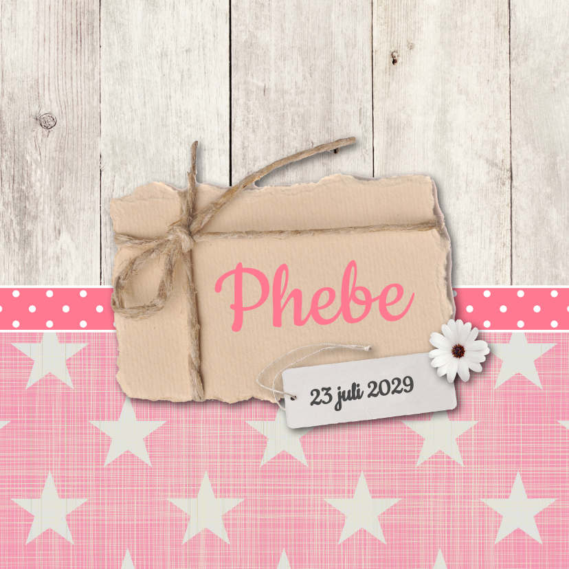 Geboortekaartje-bloem-Phebe-SK - Geboortekaartjes Geboortekaartjes - Geboortekaartje-bloem-Phebe-SK
