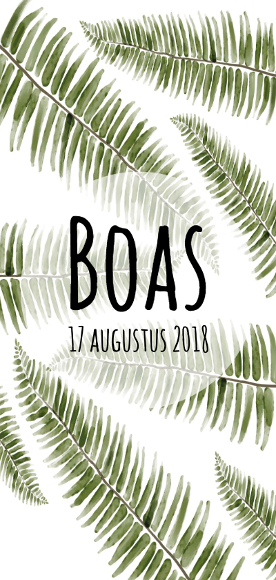 Geboortekaartje botanisch en uniek - Geboortekaartjes Geboortekaartjes - Geboortekaartje botanisch en uniek