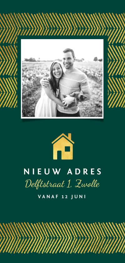 Geboortekaartje broertje klassiek met goudlook patroon - Geboortekaartjes Geboortekaartjes - Geboortekaartje broertje klassiek met goudlook patroon