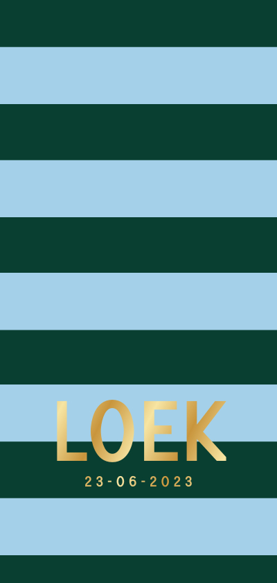 Geboortekaartje colorblocking gestreept groen blauw - Geboortekaartjes Geboortekaartjes - Geboortekaartje colorblocking gestreept groen blauw