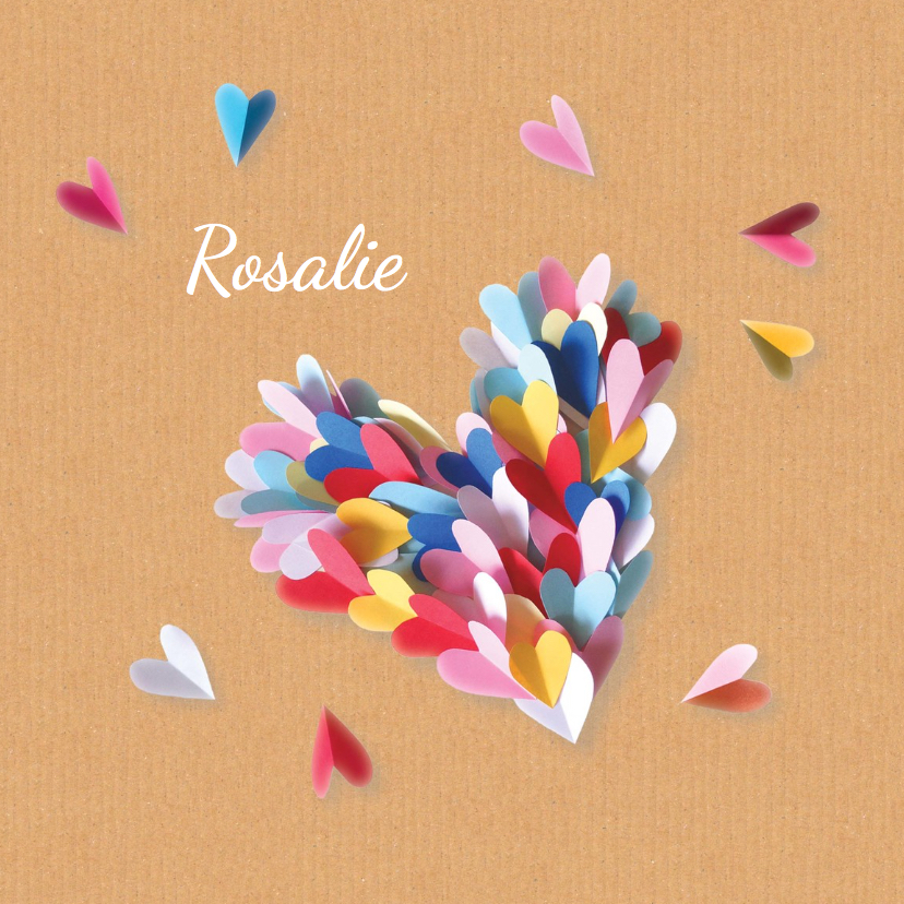geboortekaartje hart Rosalie - Geboortekaartjes Geboortekaartjes - geboortekaartje hart Rosalie