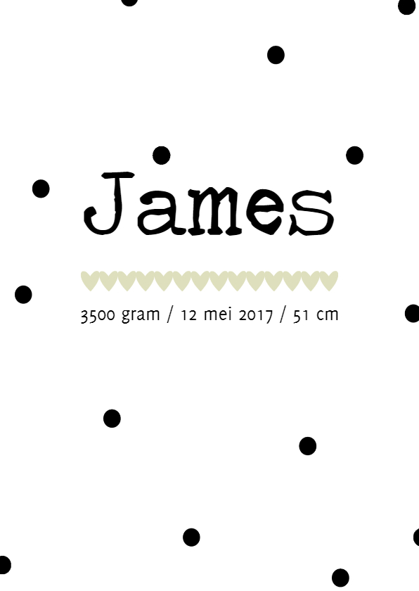 Geboortekaartje James - HM - Geboortekaartjes Geboortekaartjes - Geboortekaartje James - HM