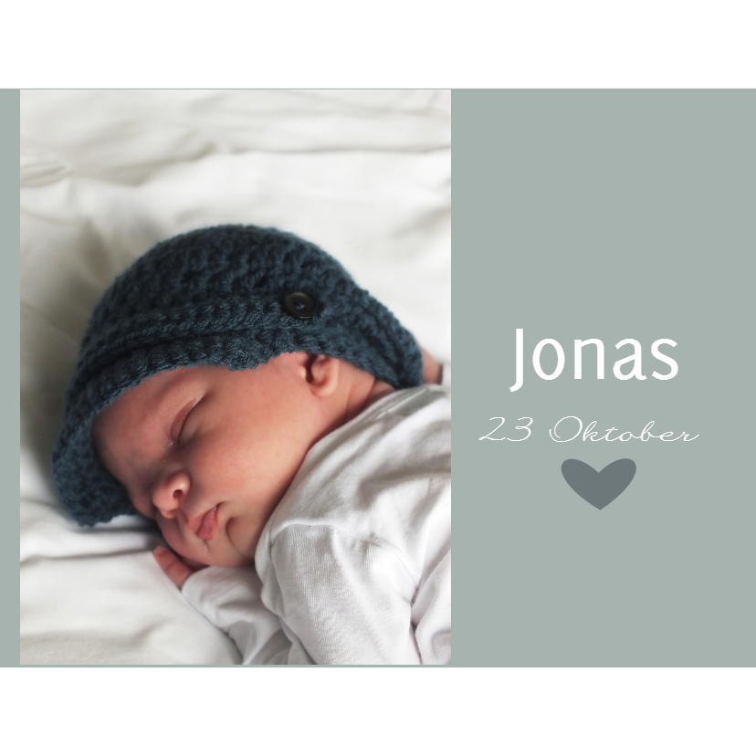 Geboortekaartje Jonas - Geboortekaartjes Geboortekaartjes - Geboortekaartje Jonas