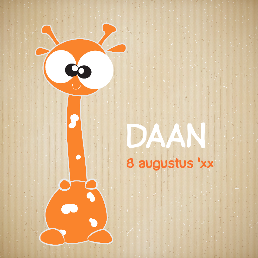 geboortekaartje-jongen-giraffe-leuk - Geboortekaartjes Geboortekaartjes - geboortekaartje-jongen-giraffe-leuk