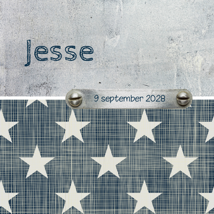 Geboortekaartje jongen Jesse - Geboortekaartjes Geboortekaartjes - Geboortekaartje jongen Jesse