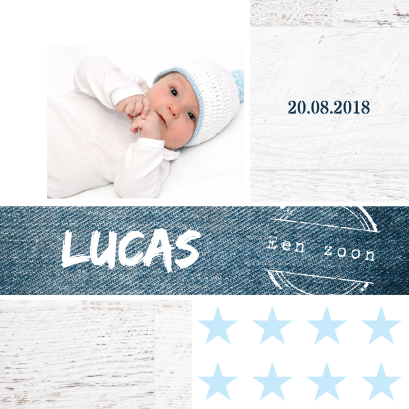 Geboortekaartje jongen Lucas - Geboortekaartjes Geboortekaartjes - Geboortekaartje jongen Lucas